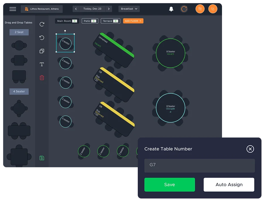 Summerize dynamic floor editor with table elements