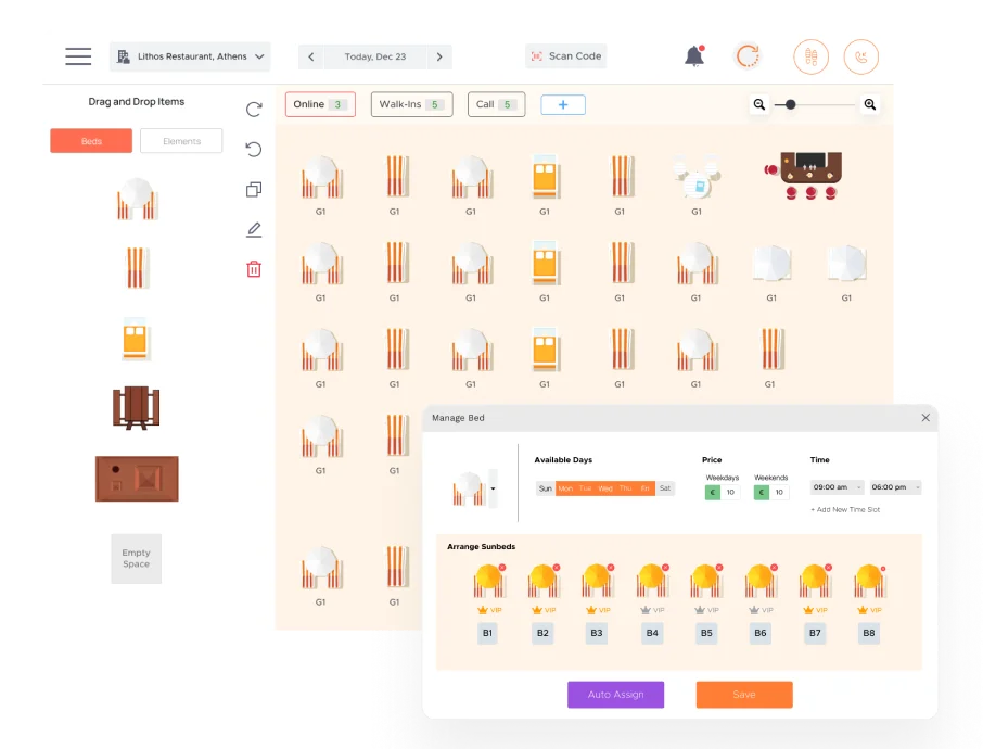 Summerize dynamic beds availability and pricing configuration